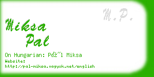 miksa pal business card